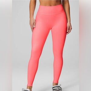 Fabletics High-Waisted Powerhold 7/8 Legging | Coral Crush Neon | XXS | NWT